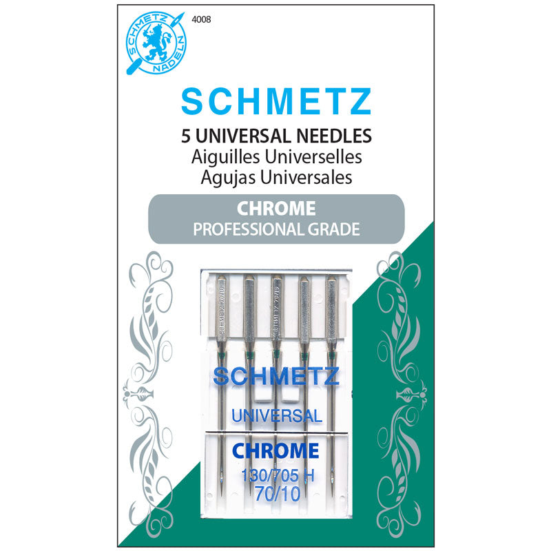 Chrome Universal Needle 70/10 - Happy Little Quilt Shop