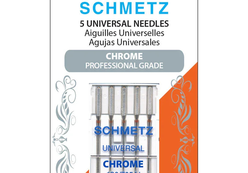 Chrome Universal Needle 80/12 - Happy Little Quilt Shop