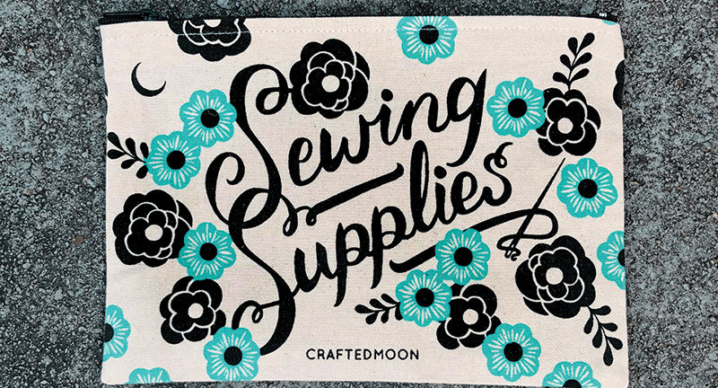 Sewing Supplies Zipper Bag - Happy Little Quilt Shop