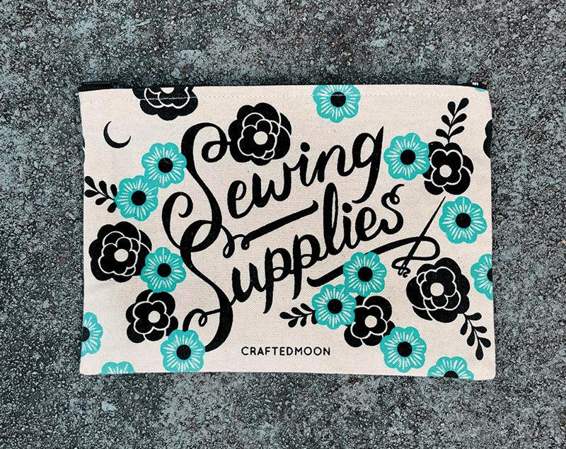 Sewing Supplies Zipper Bag - Happy Little Quilt Shop