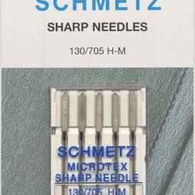 Schmetz Sharp / Microtex Machine Needle Size 12/80 5 Pack - Happy Little Quilt Shop