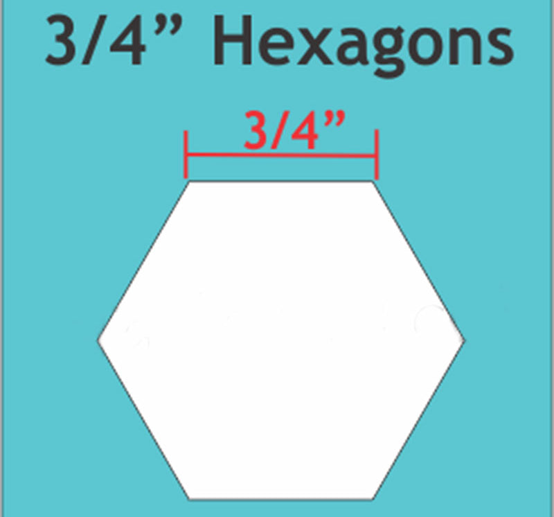Hexagon 3/4 750pcs - Happy Little Quilt Shop