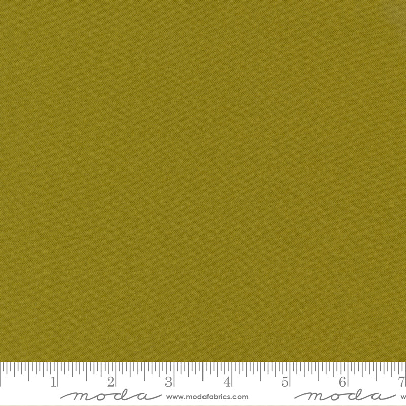 Bella Solids Green Olive Moda fabric - Happy Little Quilt Shop