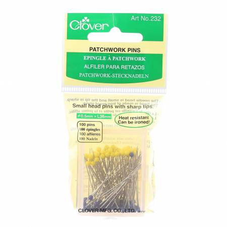 Patchwork Glasshead Pin Size 23 - 1 7/16in 100ct - Happy Little Quilt Shop