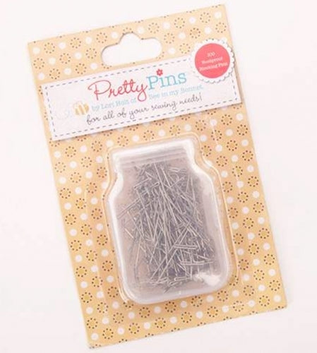 Pretty Pins - Rustproof Blocking T Pins by Lori Holt - Happy Little Quilt Shop