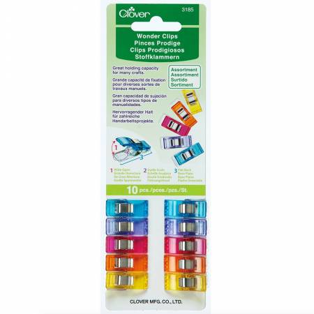 Wonder Clips Assorted Colors 10pc - Happy Little Quilt Shop