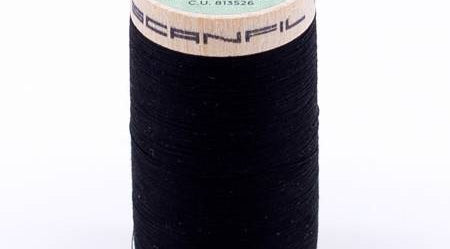 Scanfil Organic Cotton Thread 50wt Solid 500yd Jet Black - Happy Little Quilt Shop