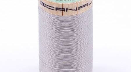 Scanfil Organic Cotton Thread 50wt Solid 500yd Silver Cloud - Happy Little Quilt Shop