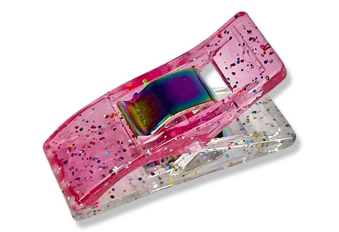 Pink Glitter Clips | Pack of 25 - Happy Little Quilt Shop