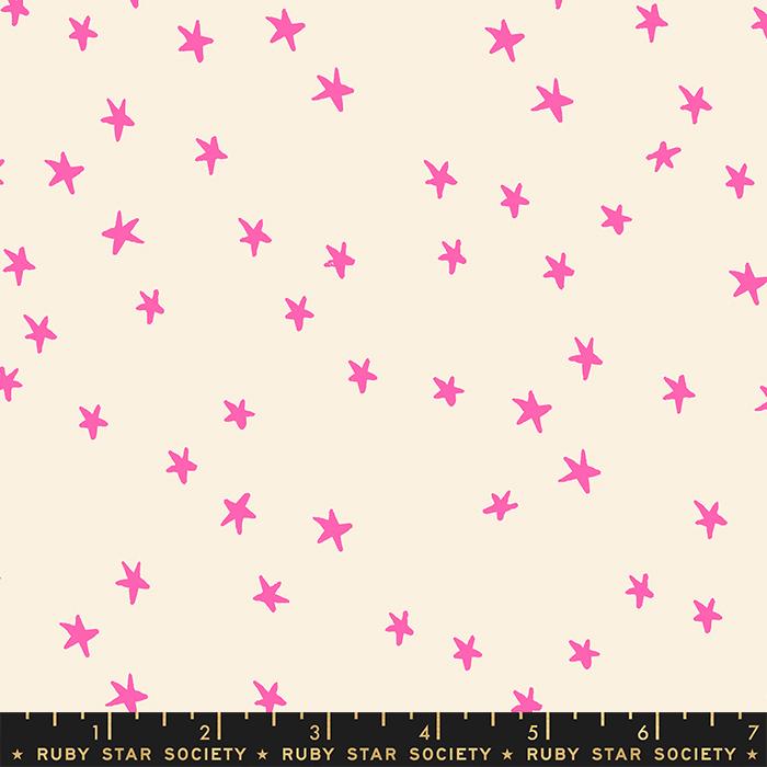 Starry Neon Pink RS4109 36 Ruby Star Society fabric - Happy Little Quilt Shop