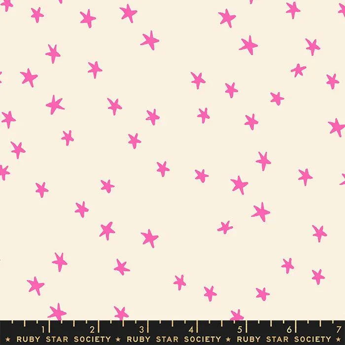 Starry Neon Pink RS4109 36 Ruby Star Society fabric - Happy Little Quilt Shop
