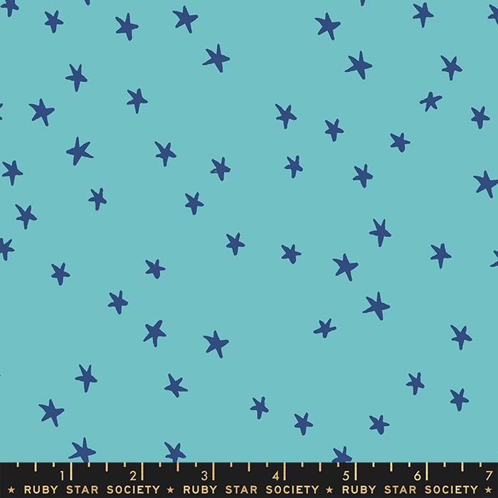 Starry Turquoise RS4109 43 Ruby Star Society fabric - Happy Little Quilt Shop