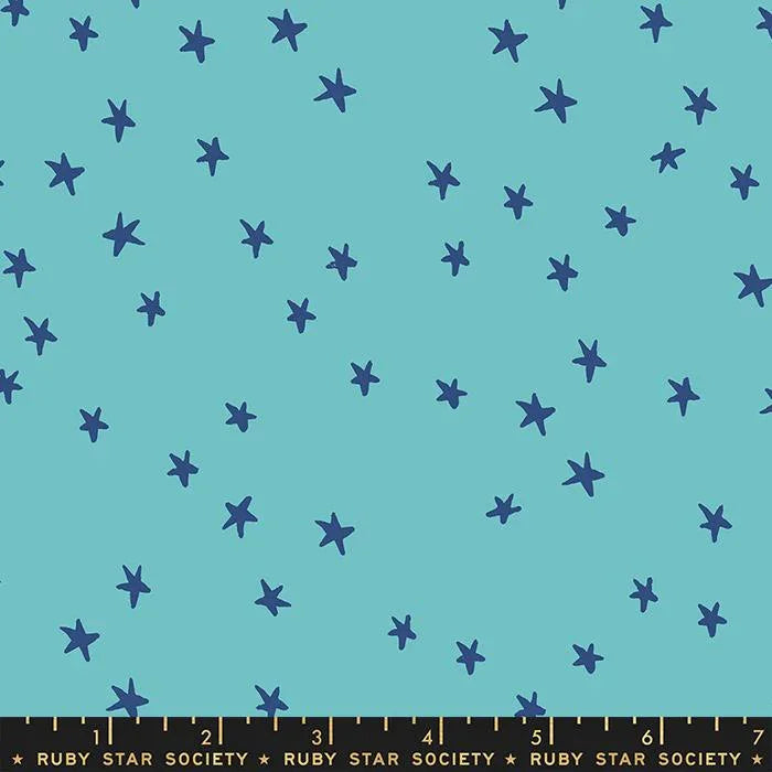 Starry Turquoise RS4109 43 Ruby Star Society fabric - Happy Little Quilt Shop