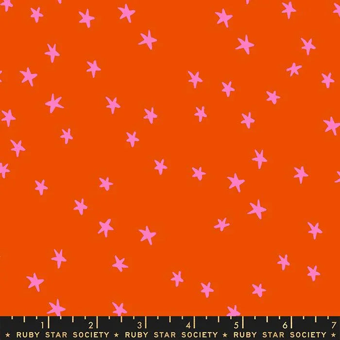 Starry Warm Red RS4109 53 Ruby Star Society fabric - Happy Little Quilt Shop