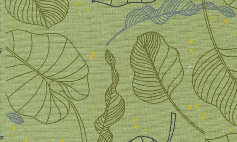 Olive You Leaves Sage 1880 18 Moda - Happy Little Quilt Shop