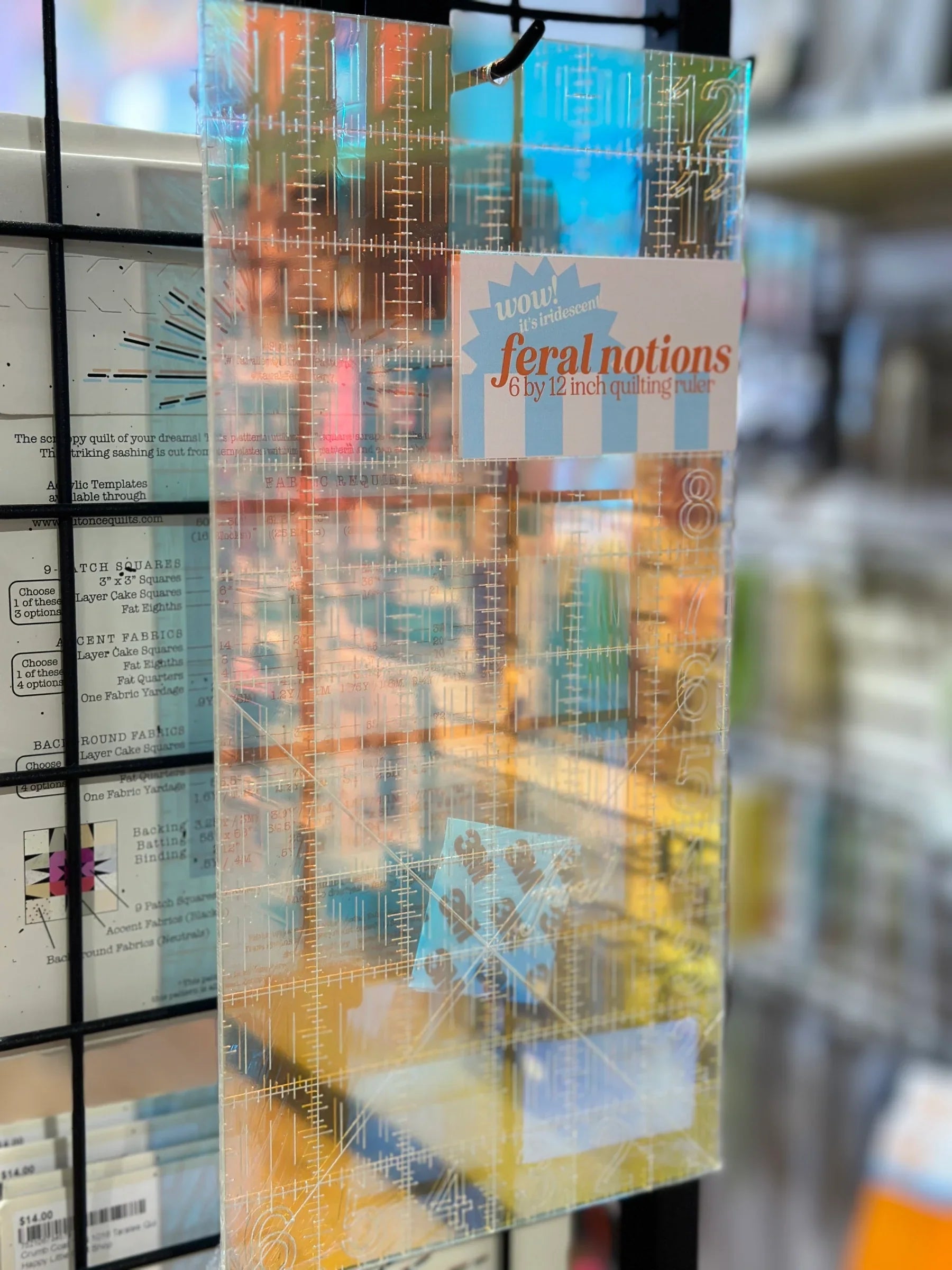 6*12" Iridescent Quilting Ruler - Happy Little Quilt Shop