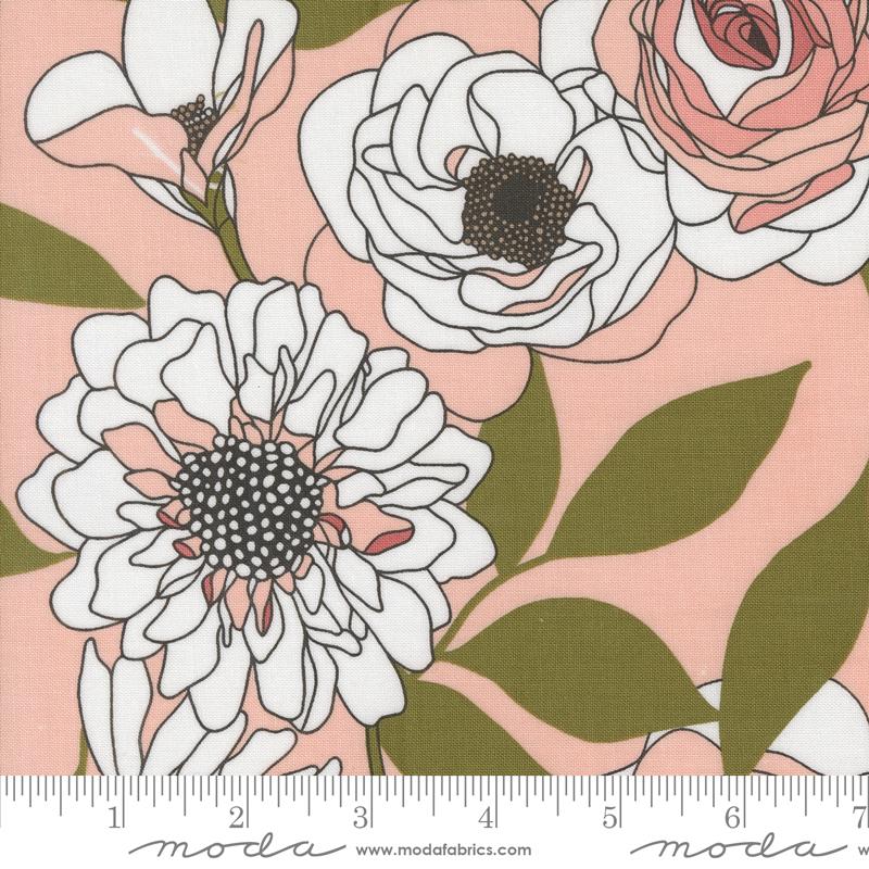 Botany Cabbage Rose Peony 11550 16 Moda fabric - Happy Little Quilt Shop