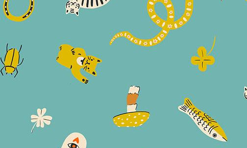 Ooh Lucky Lucky Turquoise RS4113 14 Ruby Star Society fabric - Happy Little Quilt Shop