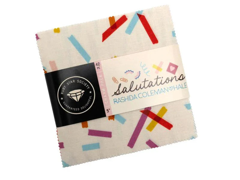 Salutations Charm Pack RS1089PP Ruby Star Society Precut fabric - Happy Little Quilt Shop