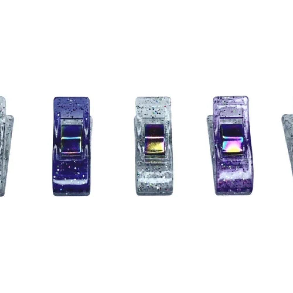 Mixed Glitter Clips - Pack of 50 - Happy Little Quilt Shop
