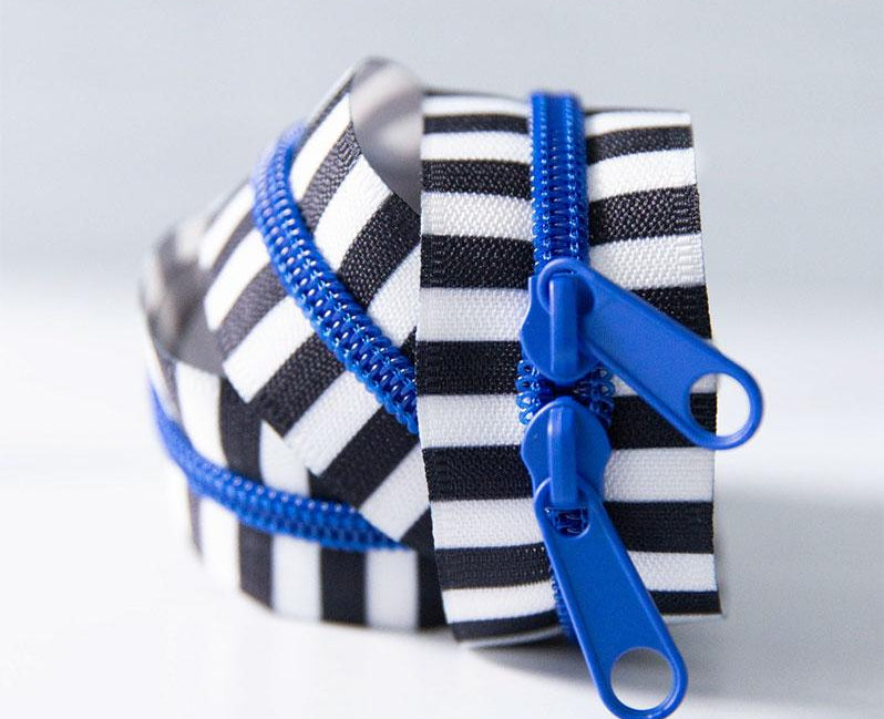 Black & White 30" Zipper B Ribo SSCZ03 Stitch Supply#1 - Happy Little Quilt Shop