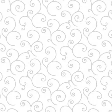 White on White Scroll - Happy Little Quilt Shop