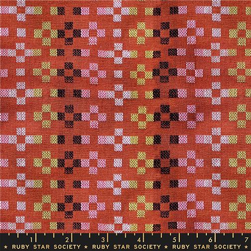Warp Weft Mystic Fable Terracot RS4154 11 Ruby Star - Happy Little Quilt Shop