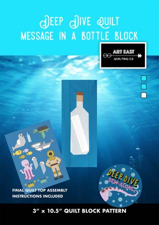 Deep Dive Quilt - Message in a Bottle Block - Happy Little Quilt Shop