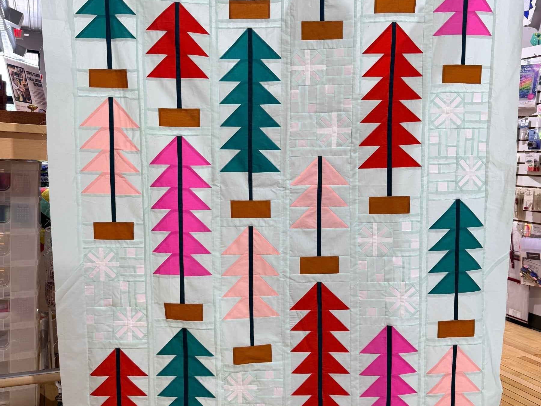 All Spruced Up Pen and Paper Patterns Art Gallery Pure Solids Quilt Kit (Throw Size) Preorder
