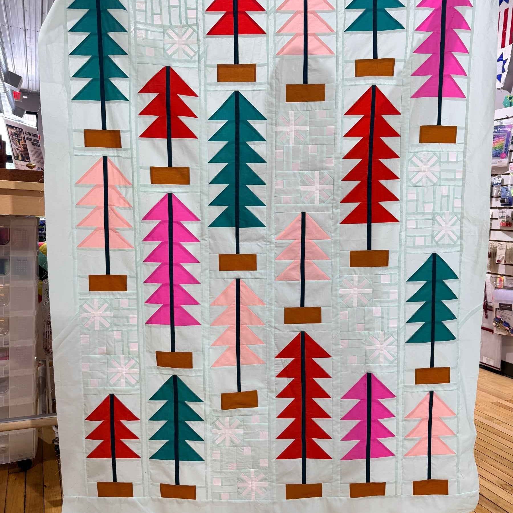 All Spruced Up Pen and Paper Patterns Art Gallery Pure Solids Quilt Kit (Throw Size) Preorder