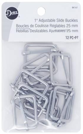 Slide Adjuster Buckles 1in Nickel - Happy Little Quilt Shop