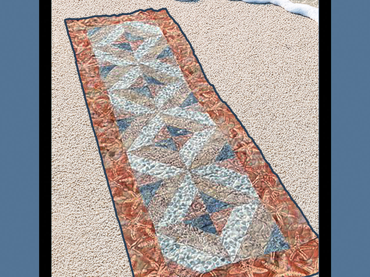 Beachcomber Table Runner Kit (Villa Rosa Pattern) - Happy Little Quilt Shop