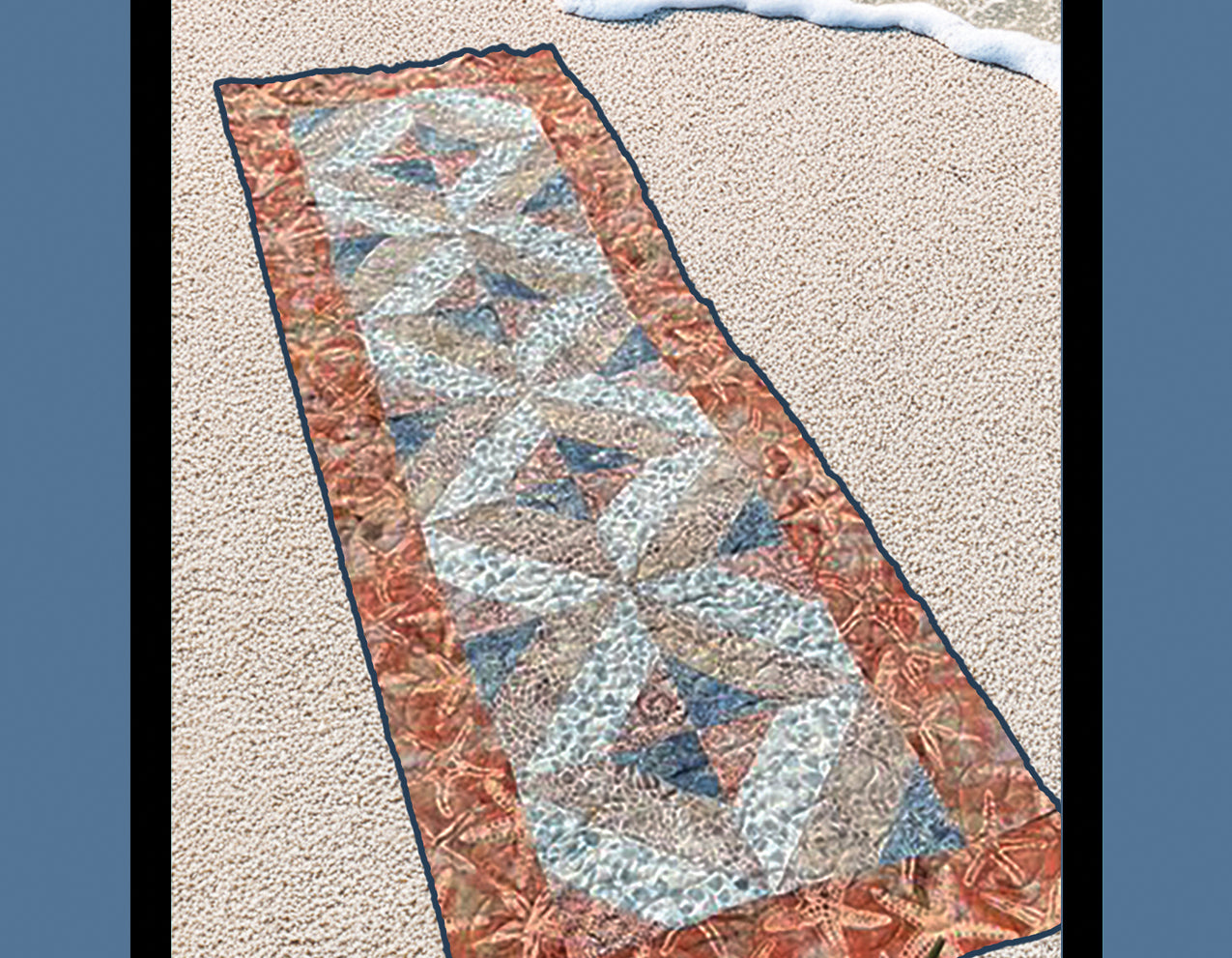 Beachcomber Table Runner Kit (Villa Rosa Pattern) - Happy Little Quilt Shop