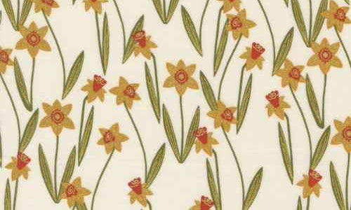 Bee Garden Metallic Porcelain 48413 11M Moda Fabric