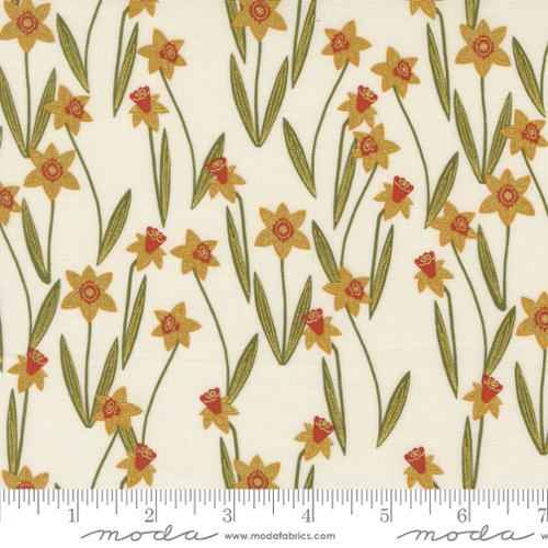Bee Garden Metallic Porcelain 48413 11M Moda Fabric
