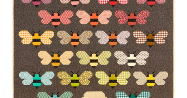 Beehive Quilt Kit by Elizabeth Hartman featuring Berry Season, Kona Solids & Essex Linen - Happy Little Quilt Shop