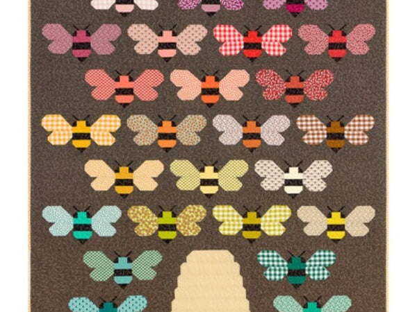 Beehive Quilt Kit by Elizabeth Hartman featuring Berry Season, Kona Solids & Essex Linen - Happy Little Quilt Shop
