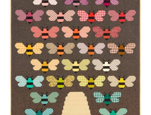 Beehive Quilt Kit by Elizabeth Hartman featuring Berry Season, Kona Solids & Essex Linen - Happy Little Quilt Shop