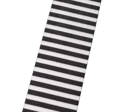 Black & White Stripe 1.5" Webbing - Happy Little Quilt Shop