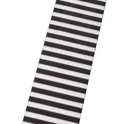 Black & White Stripe 1.5" Webbing - Happy Little Quilt Shop