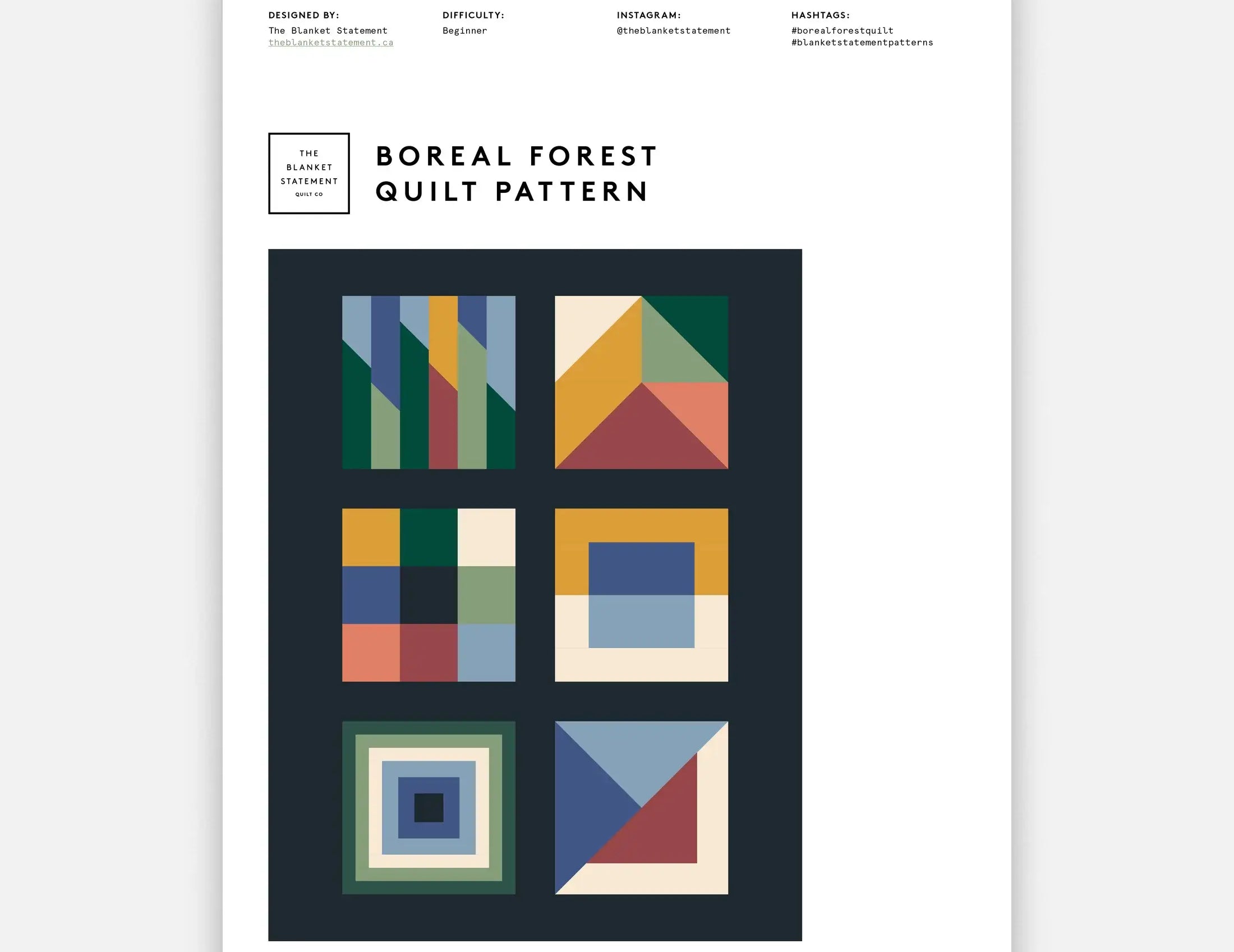 Boreal Forest Quilt Pattern by The Blanket Statement Quilt Co. - Happy Little Quilt Shop