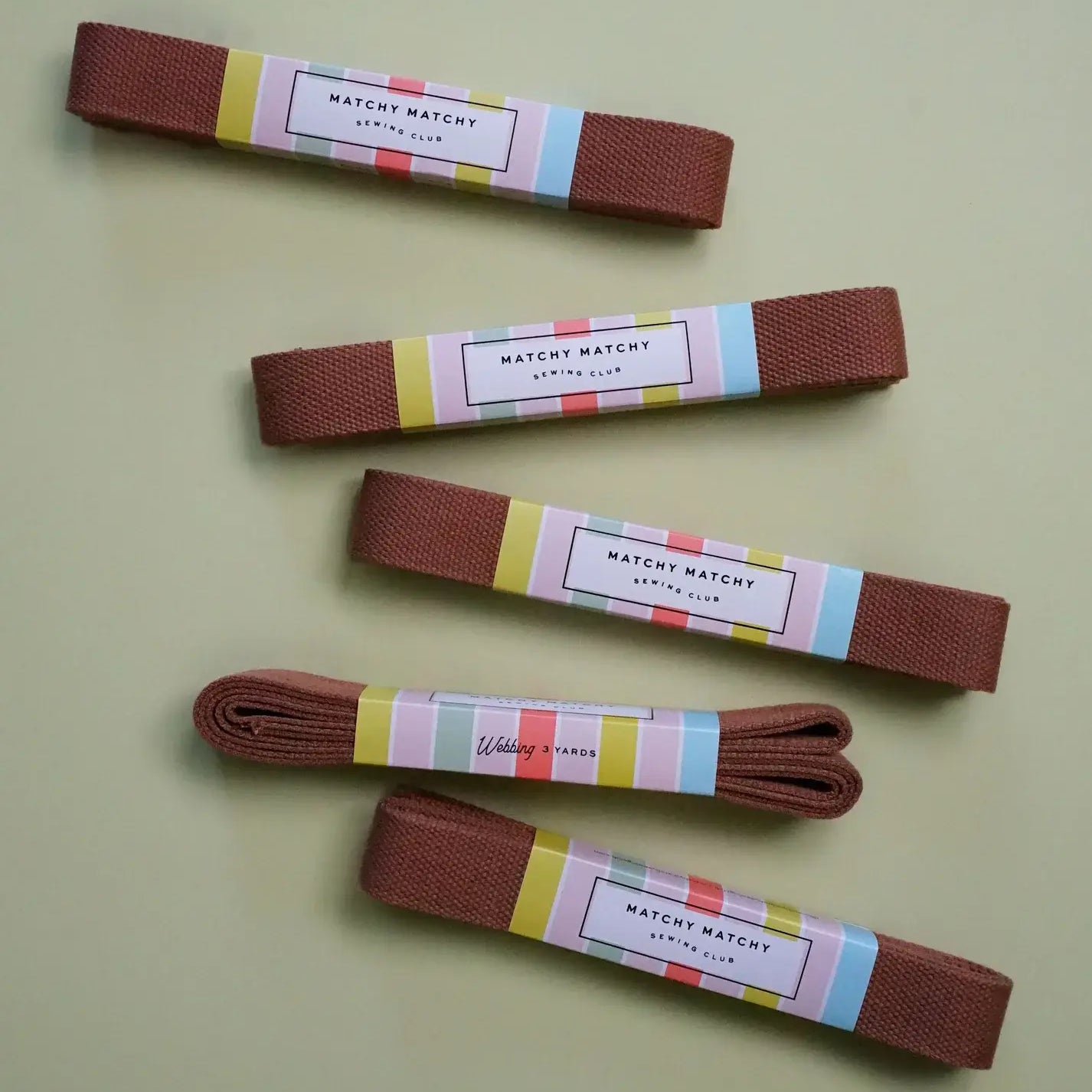 Brown Webbing - Matchy Matchy Sewing Club - Happy Little Quilt Shop