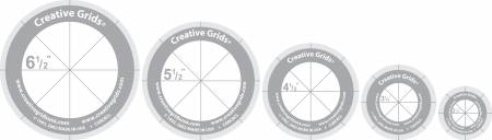 Creative Grids Quilt Ruler Circles (5 Discs with Grips) Quilt Ruler - Happy Little Quilt Shop