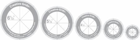 Creative Grids Quilt Ruler Circles (5 Discs with Grips) Quilt Ruler - Happy Little Quilt Shop
