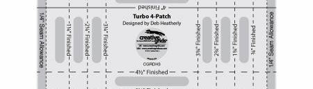 Creative Grids Turbo 4-Patch Template Quilt Ruler - Happy Little Quilt Shop