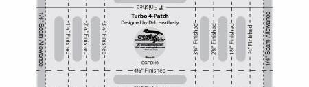 Creative Grids Turbo 4-Patch Template Quilt Ruler - Happy Little Quilt Shop