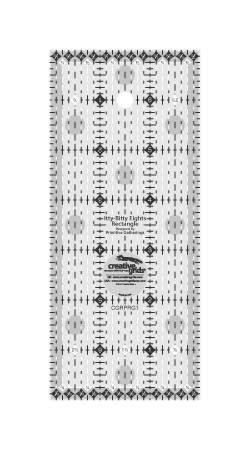 Creative Grids Itty-Bitty Eights Rectangle Ruler 3in x 7in Quilt Ruler - Happy Little Quilt Shop