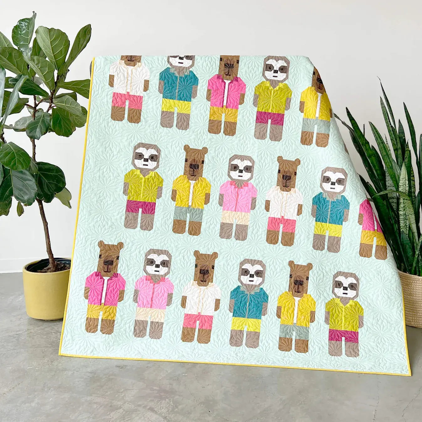 Capybara and Sloth a Quit Pattern by Elizabeth Hartman - Happy Little Quilt Shop