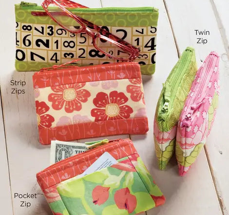 Cash and Carry Zipper Pouch Pattern - Happy Little Quilt Shop