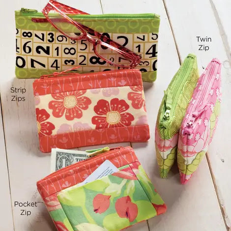 Cash and Carry Zipper Pouch Pattern - Happy Little Quilt Shop